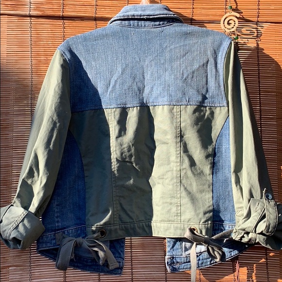 Pilcro Letterpress denim army jacket utility block - Picture 6 of 8